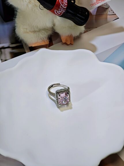 square sugar diamond ring